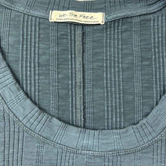 We The Free Women's Blue/Gray Tie-Dye Scoop Neck Long Sleeve Ribbed Top Size XL - Picture 16 of 16